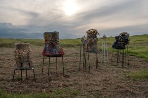 [Virginia Leonard][0], _Urns for Unwanted Limbs and Other Things_ (2022). Sculpture on the Gulf 2022\. Photo: Peter Rees.


[0]: https://ocula.com/artists/virginia-leonard/
